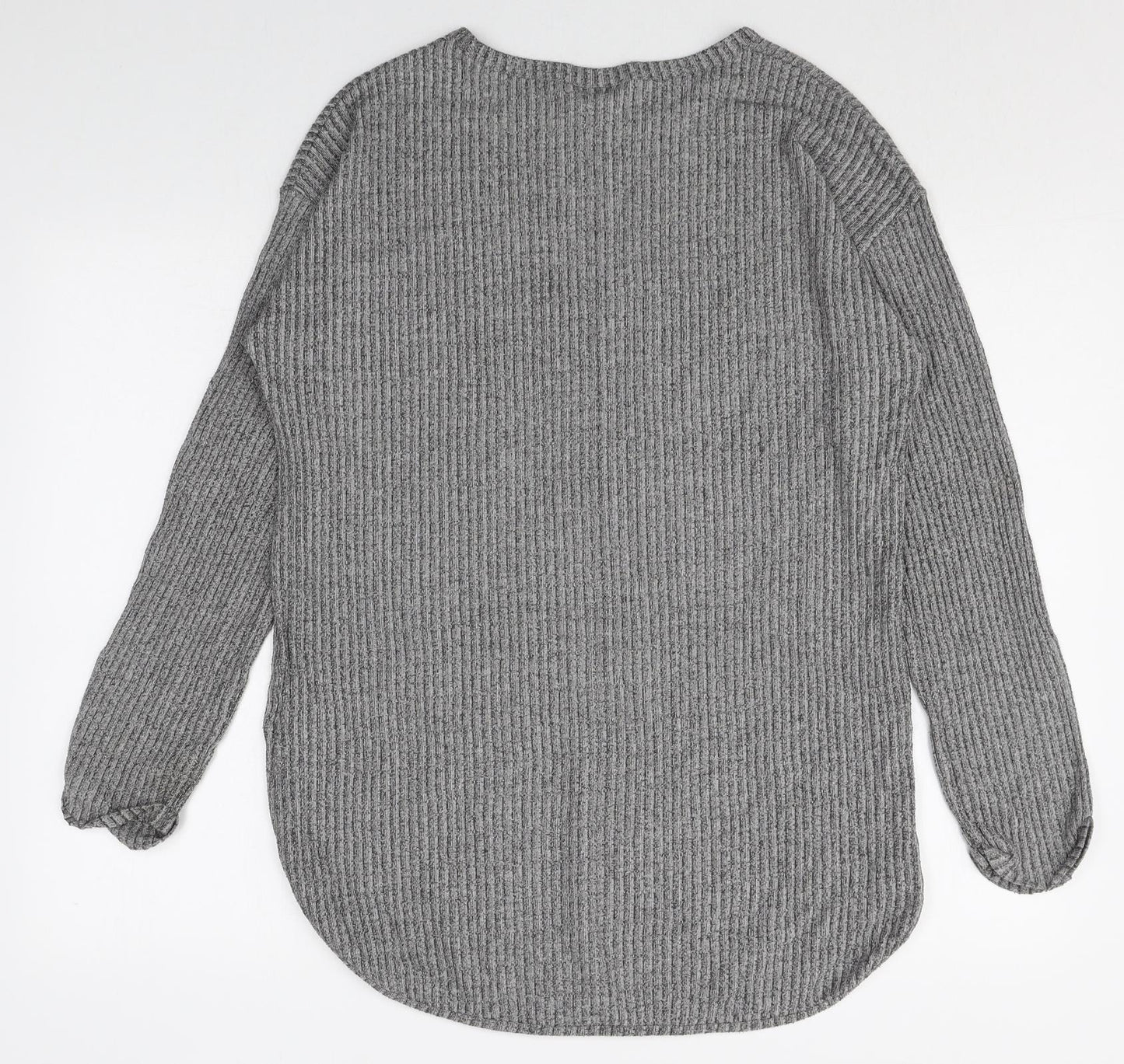 Topshop Womens Green Round Neck Cotton Pullover Jumper Size 16