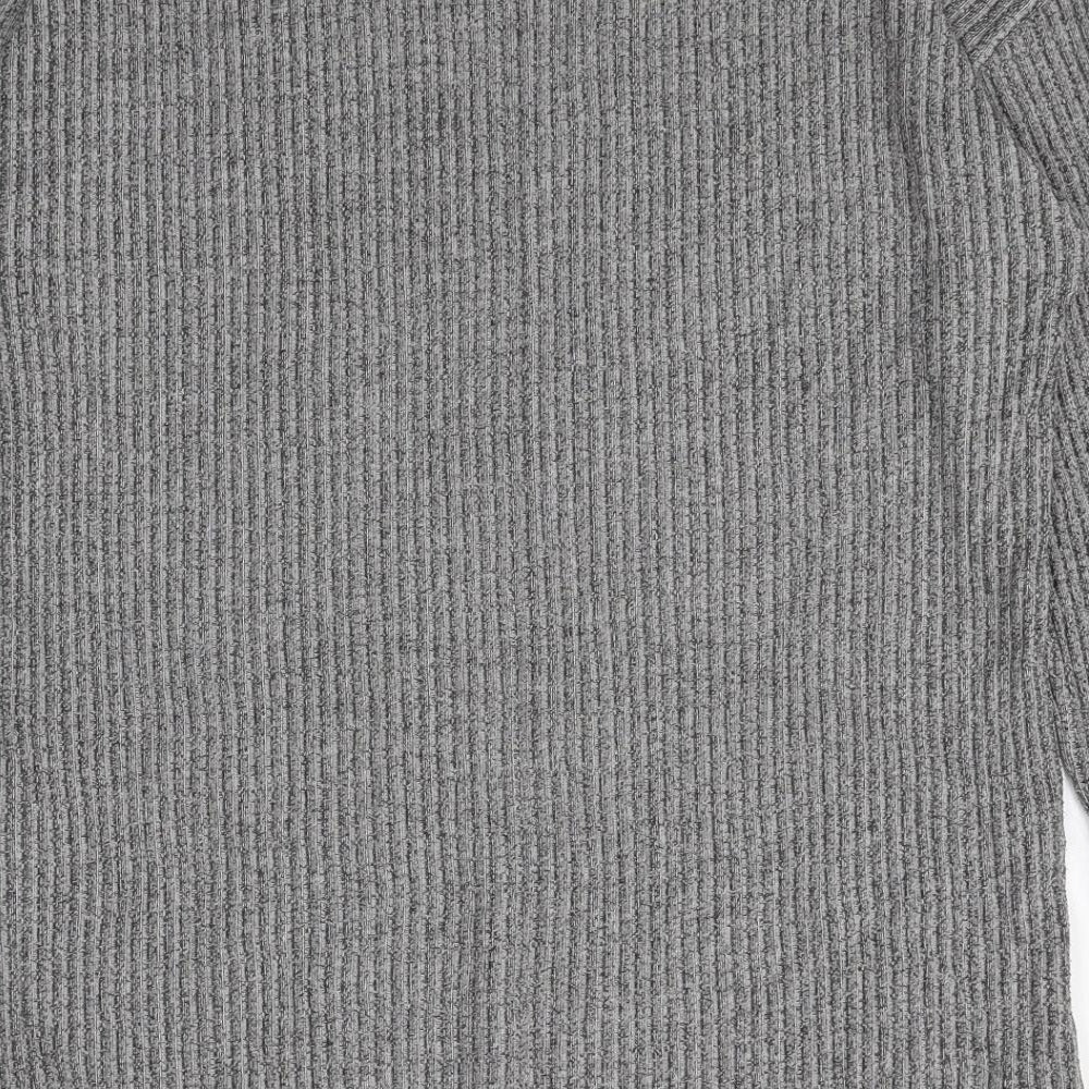 Topshop Womens Green Round Neck Cotton Pullover Jumper Size 16