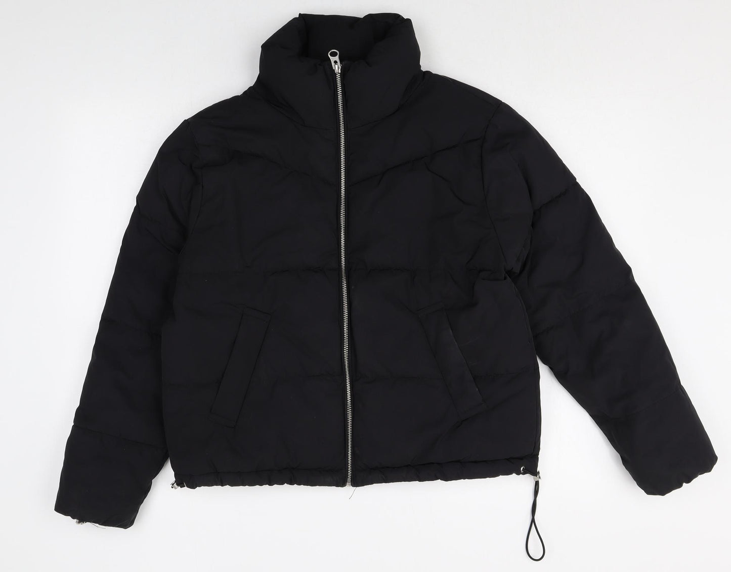 Divided Womens Black Puffer Jacket Jacket Size XS Zip