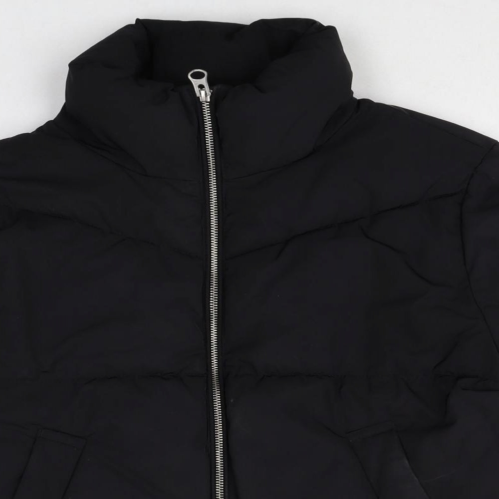 Divided Womens Black Puffer Jacket Jacket Size XS Zip
