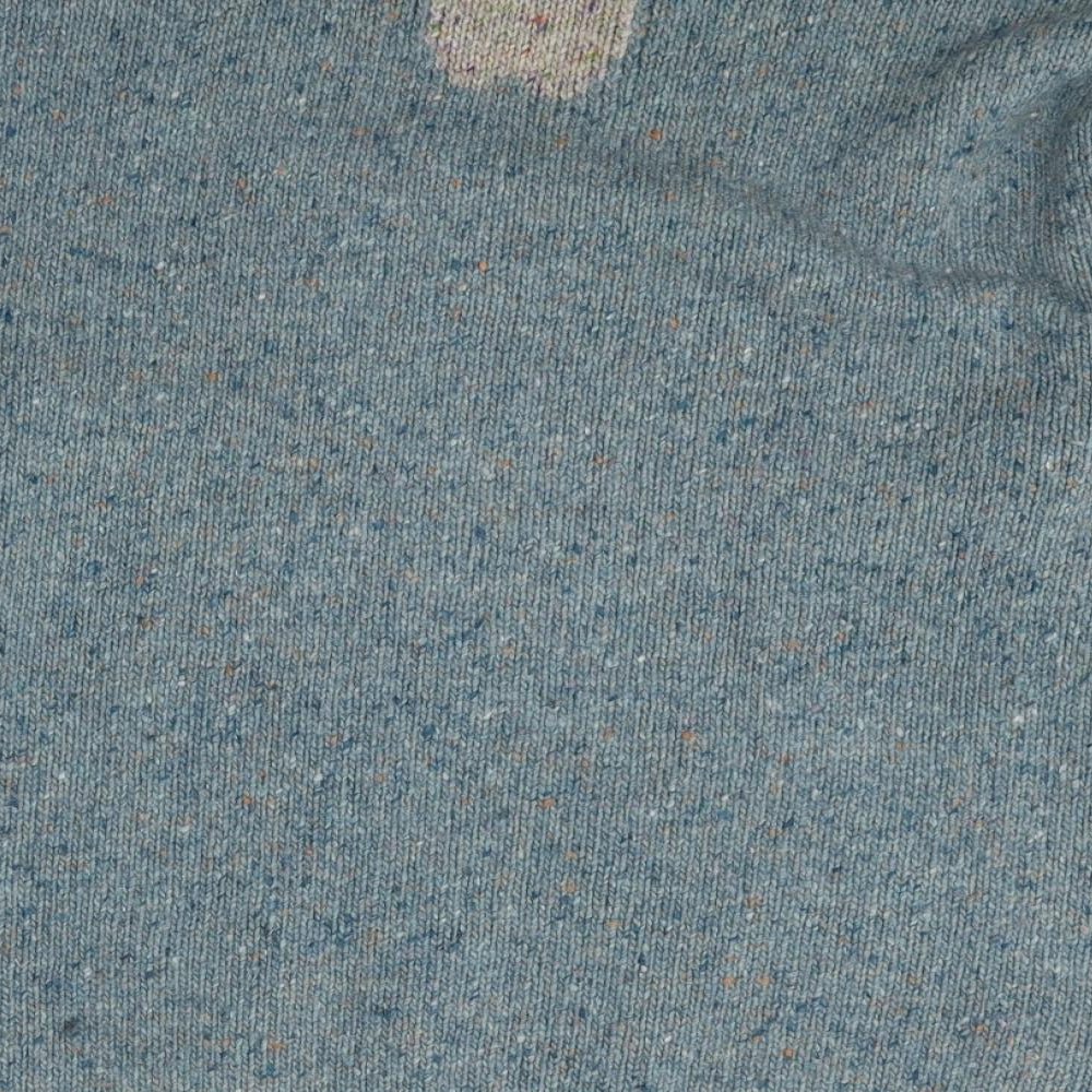 White Stuff Womens Blue Round Neck Wool Pullover Jumper Size 14