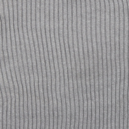 Marks and Spencer Womens Grey Round Neck Acrylic Pullover Jumper Size L