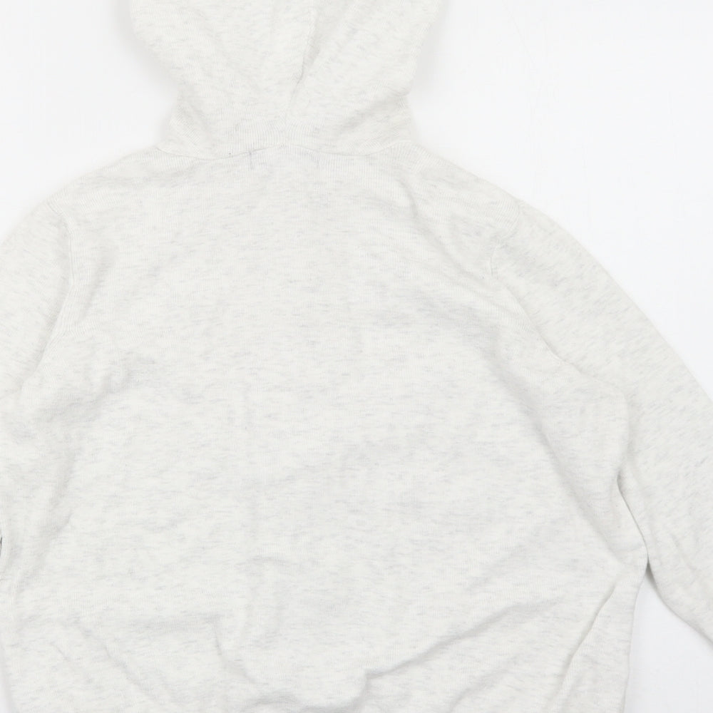 Marks and Spencer Womens Grey Viscose Full Zip Hoodie Size S Zip