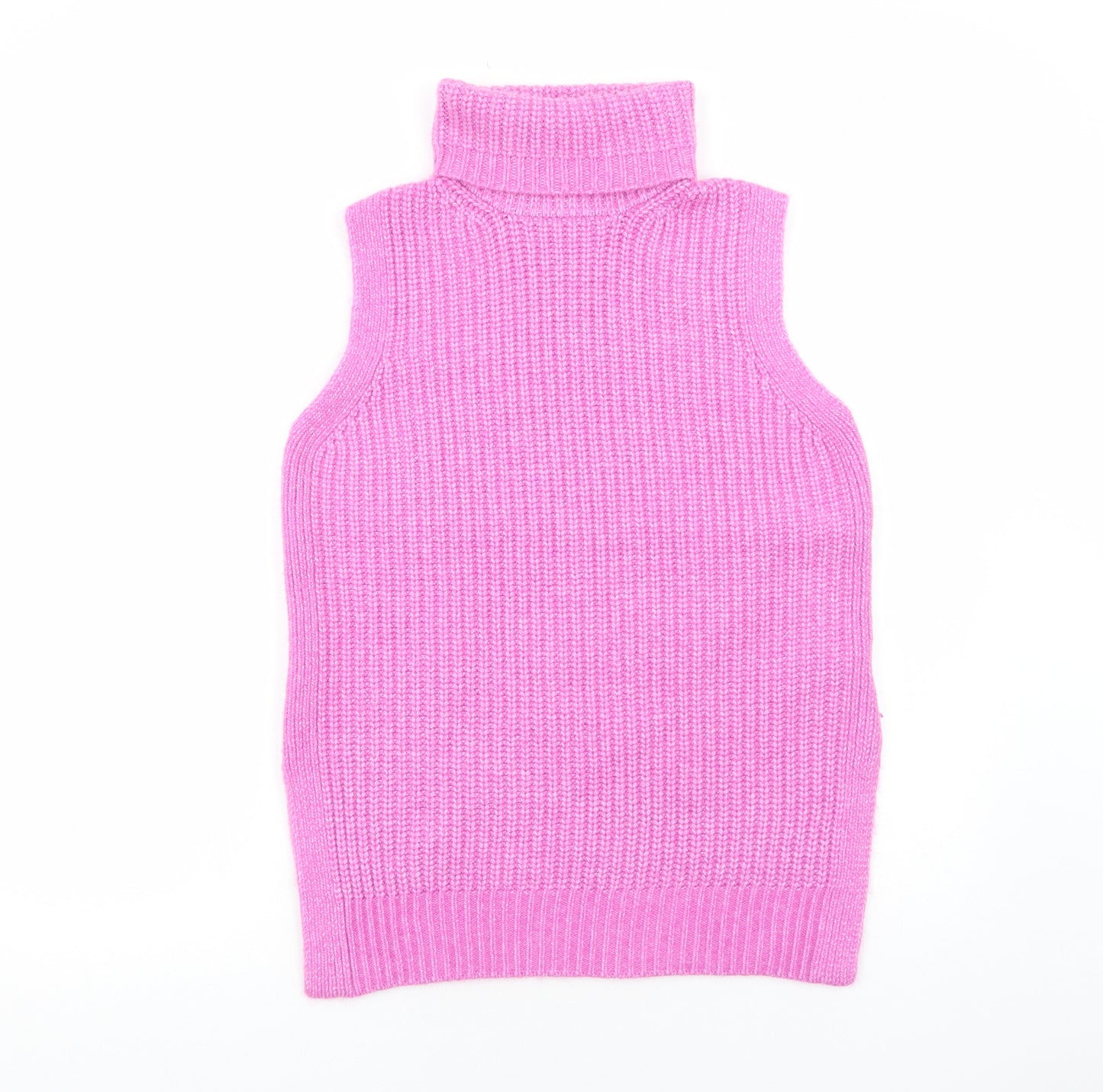 Marks and Spencer Womens Purple Roll Neck Polyamide Pullover Jumper Size S