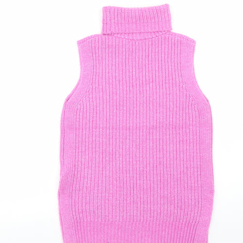 Marks and Spencer Womens Purple Roll Neck Polyamide Pullover Jumper Size S