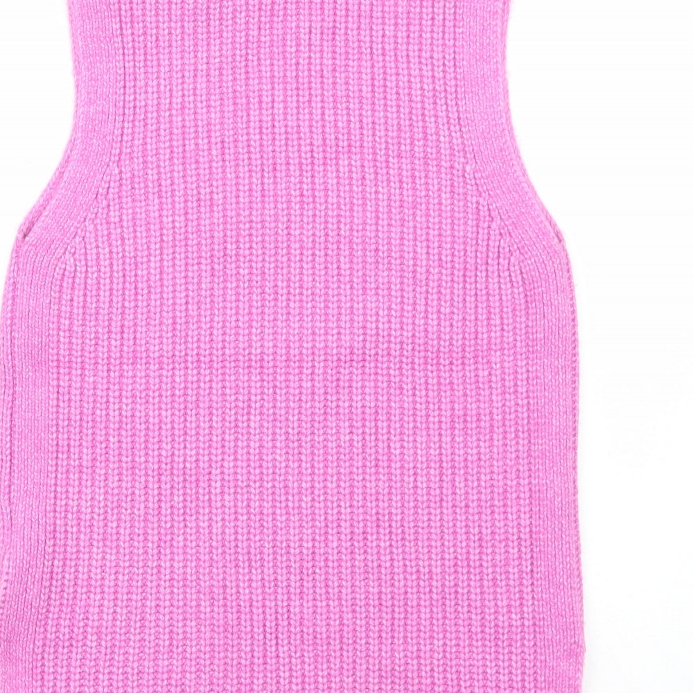 Marks and Spencer Womens Purple Roll Neck Polyamide Pullover Jumper Size S