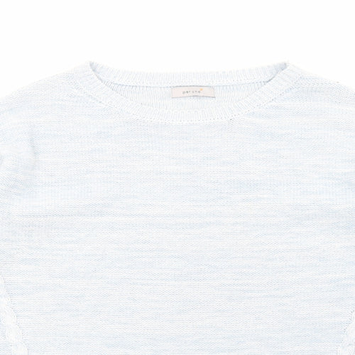 Marks and Spencer Womens Blue Round Neck Cotton Pullover Jumper Size 12