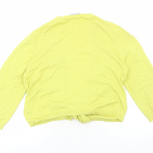 Wallis Womens Yellow V-Neck Viscose Cardigan Jumper Size XL