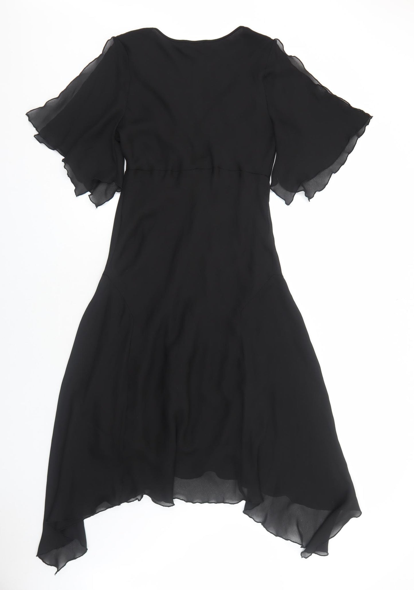 For Women Womens Black Polyester Trapeze & Swing Size 12 V-Neck Pullover