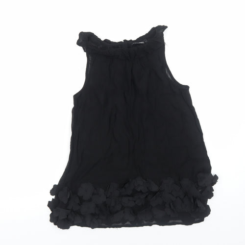 NEXT Womens Black Polyester Basic Tank Size 12 Round Neck