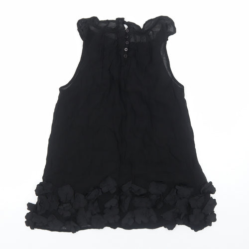 NEXT Womens Black Polyester Basic Tank Size 12 Round Neck