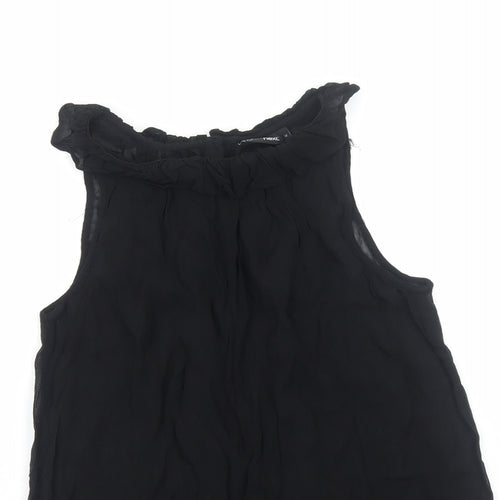 NEXT Womens Black Polyester Basic Tank Size 12 Round Neck