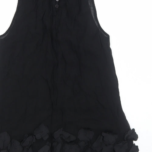 NEXT Womens Black Polyester Basic Tank Size 12 Round Neck