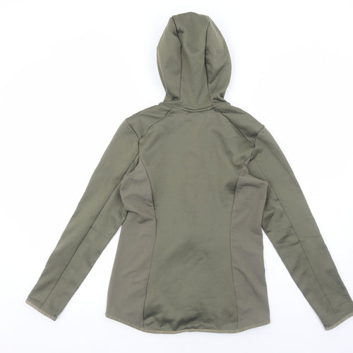 H&M Womens Green Polyester Full Zip Hoodie Size S Zip