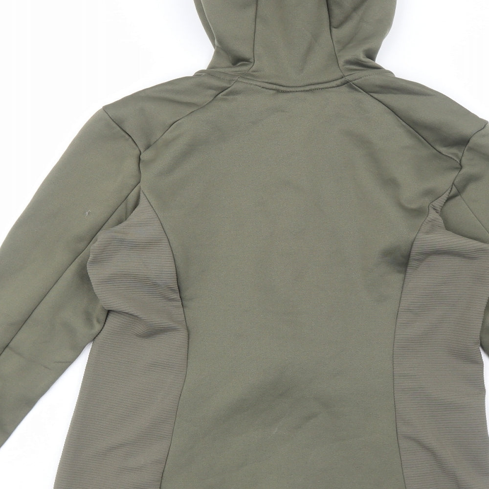 H&M Womens Green Polyester Full Zip Hoodie Size S Zip