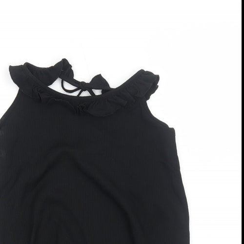 Preworn Womens Black Viscose Basic Tank Size M Halter
