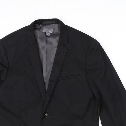 H&M Mens Black Polyester Jacket Suit Jacket Size 42 Regular