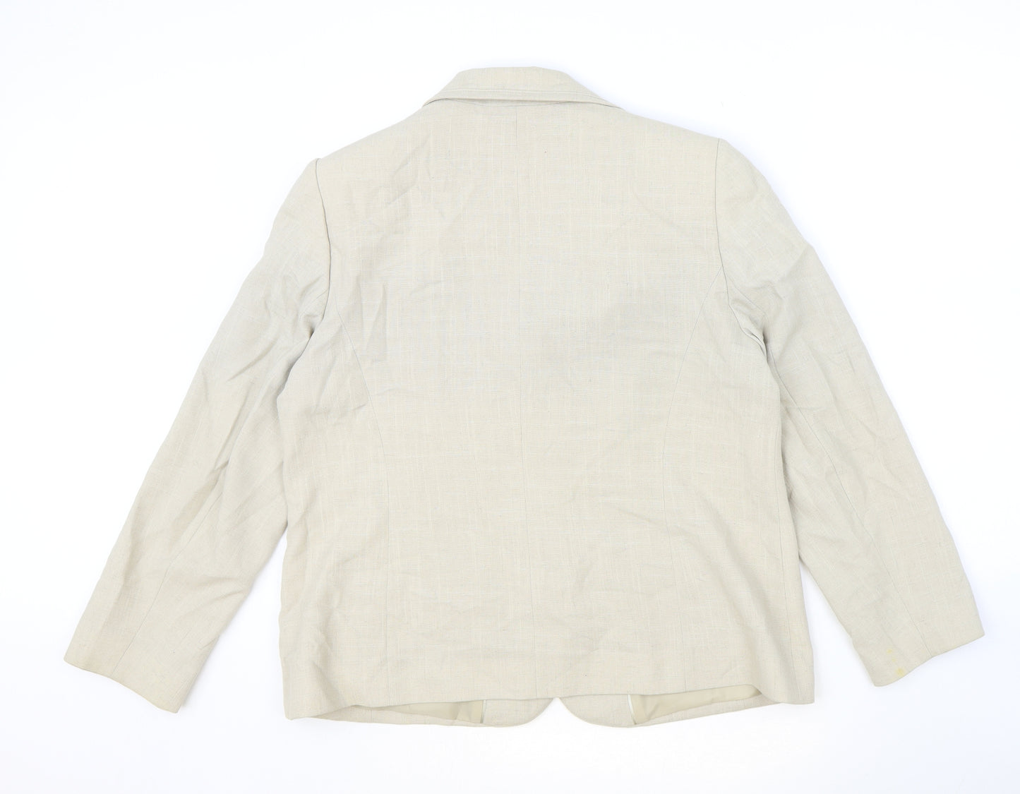 Eastex Womens Beige Polyester Jacket Blazer Size 16