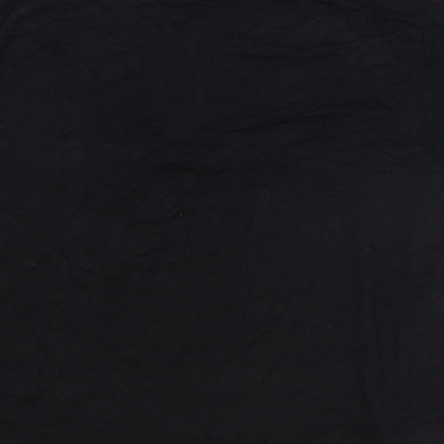 Marks and Spencer Womens Black Viscose Basic Blouse Size 16 V-Neck