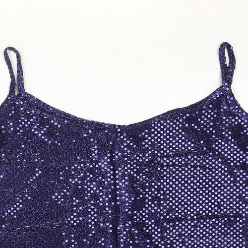 Preworn Womens Blue Polyester Basic Tank Size 2XL Round Neck