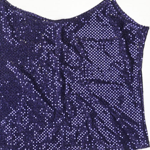 Preworn Womens Blue Polyester Basic Tank Size 2XL Round Neck