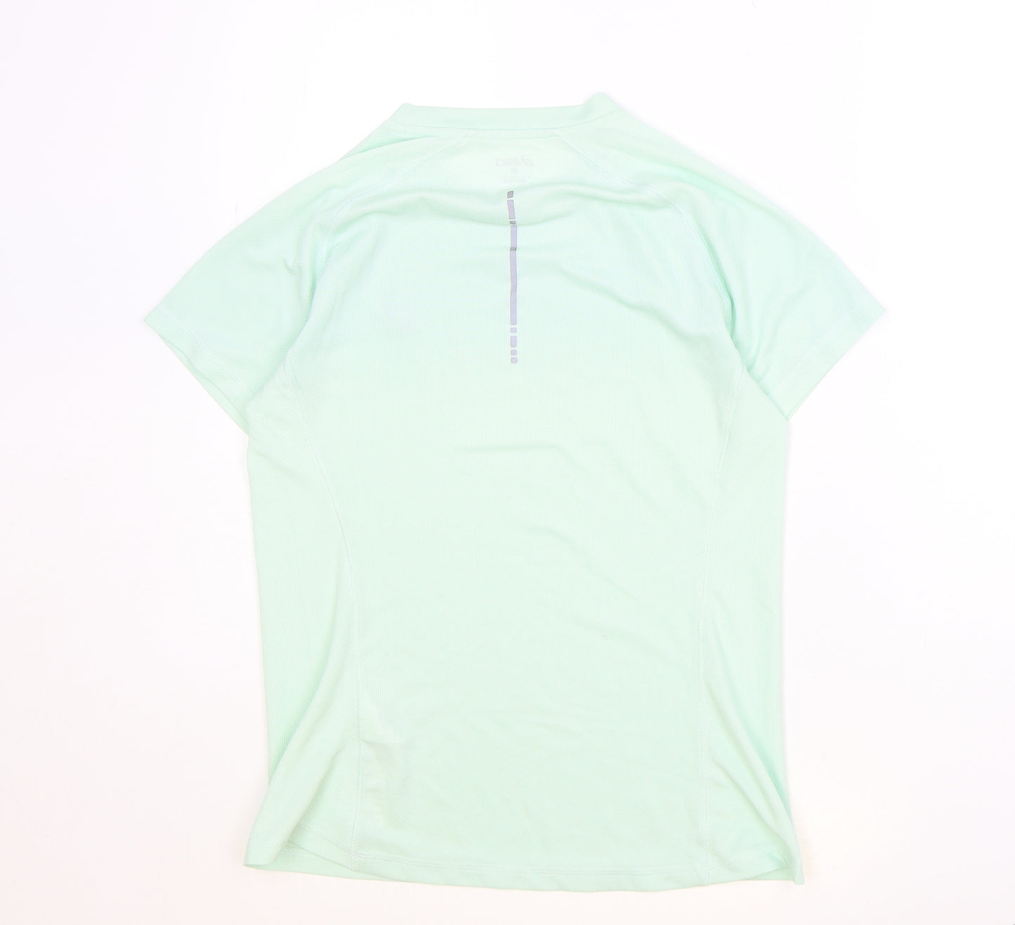 ASICS Mens Green Polyester T-Shirt Size M Round Neck