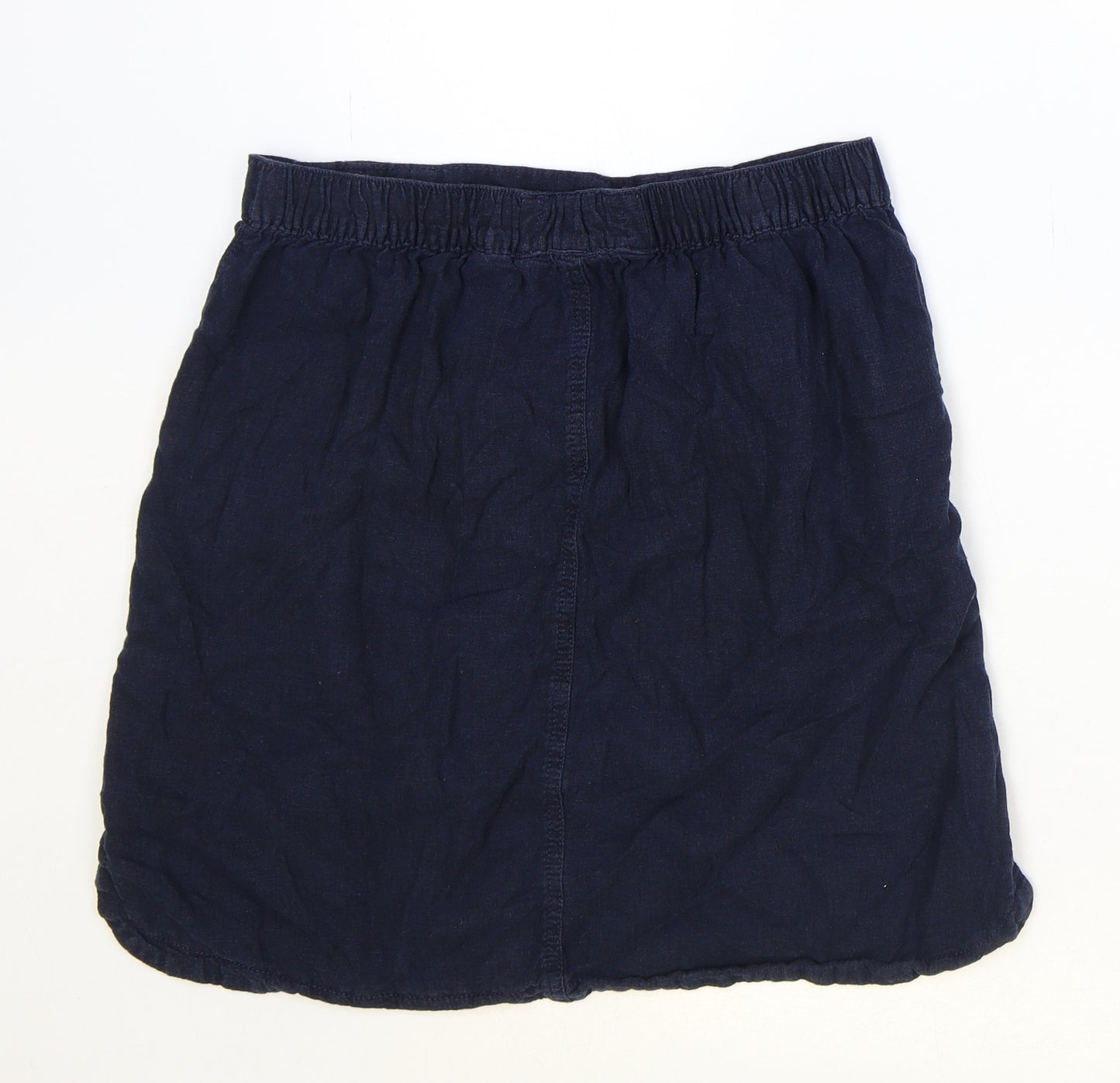 NEXT Womens Black Linen A-Line Skirt Size 12
