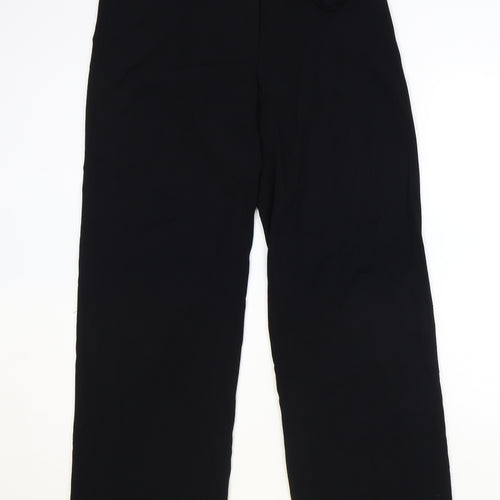 Coast Womens Black Polyester Trousers Size 12 Regular Snap