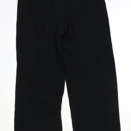 Coast Womens Black Polyester Trousers Size 12 Regular Snap
