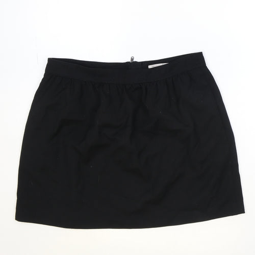 Gap Womens Black Polyester A-Line Skirt Size 10 Zip