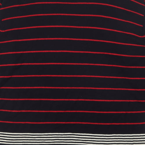 Windsor Womens Blue Round Neck Striped Acrylic Pullover Jumper Size L