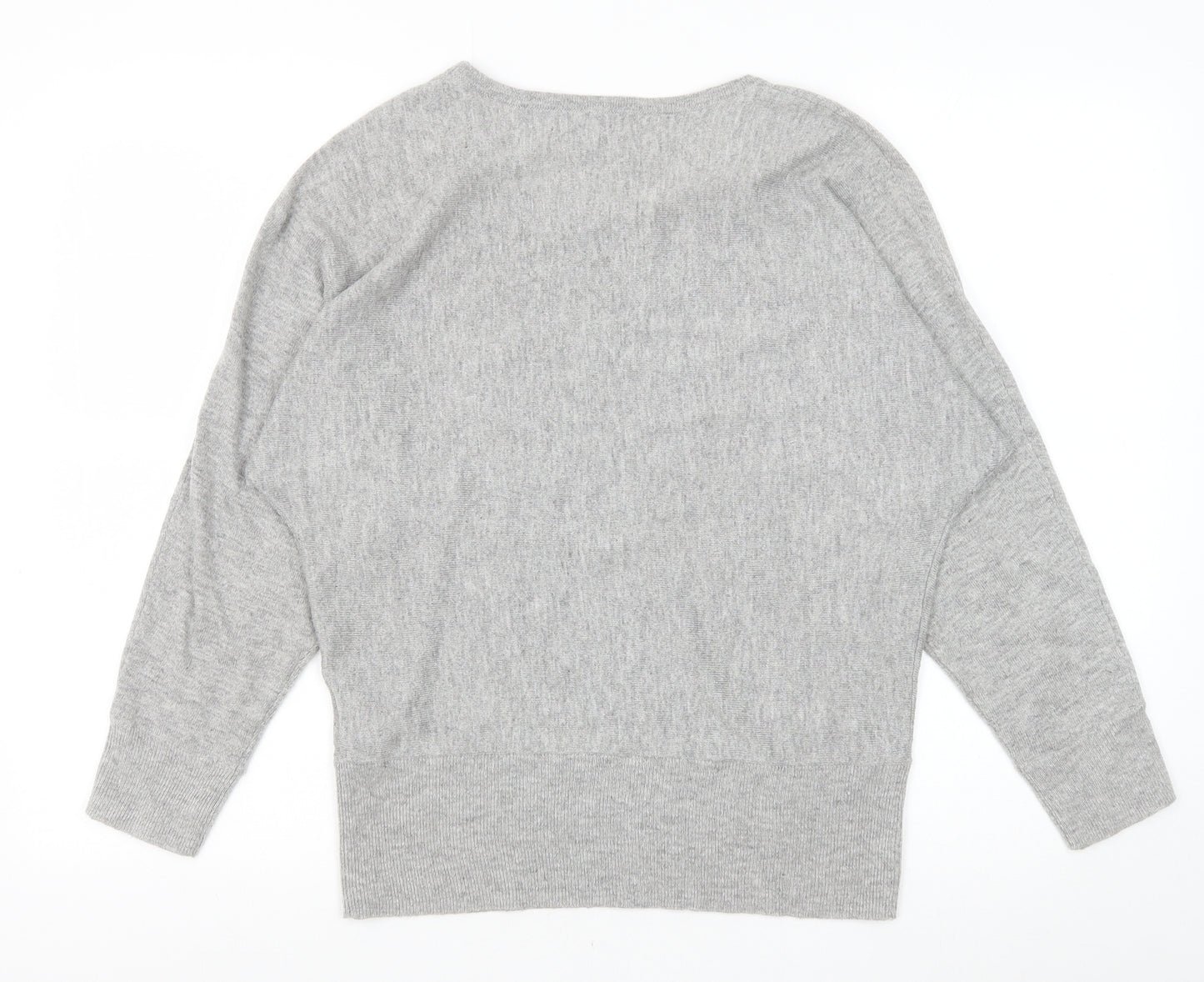 Apricot Womens Grey Round Neck Polyester Pullover Jumper Size 10