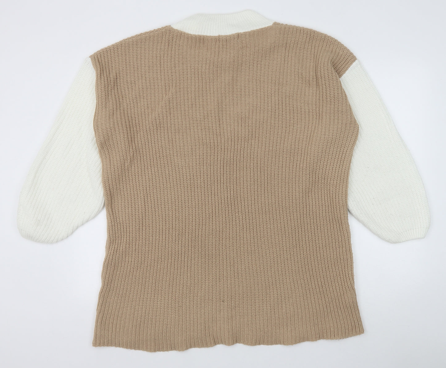 In the Style Womens Brown Round Neck Acrylic Pullover Jumper Size 10