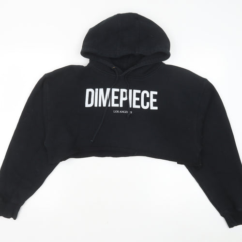 DX Me Piece Womens Black Cotton Pullover Hoodie Size L Pullover