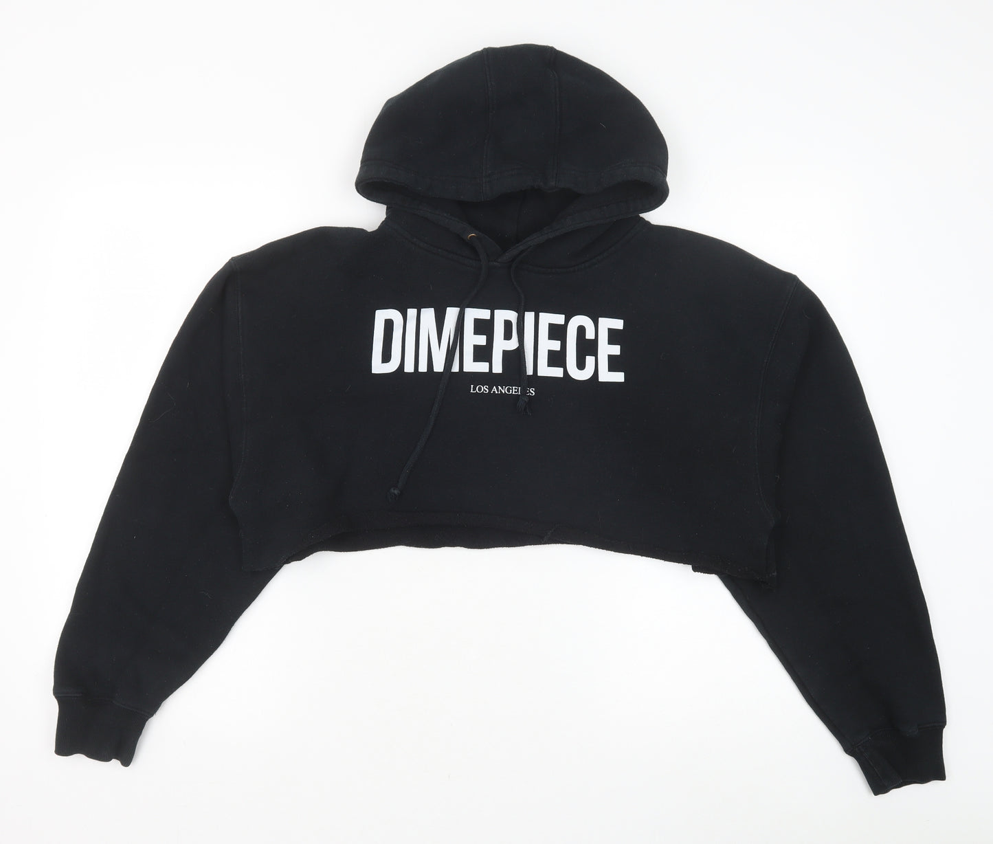 DX Me Piece Womens Black Cotton Pullover Hoodie Size L Pullover