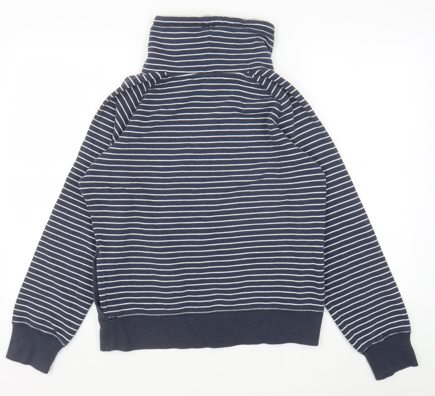 Marks and Spencer Womens Blue Striped Cotton Pullover Sweatshirt Size 14 Pullover