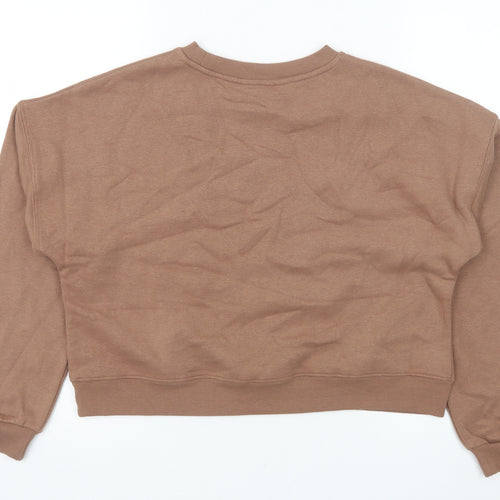 Miss Selfridge Womens Brown Cotton Pullover Sweatshirt Size S Pullover