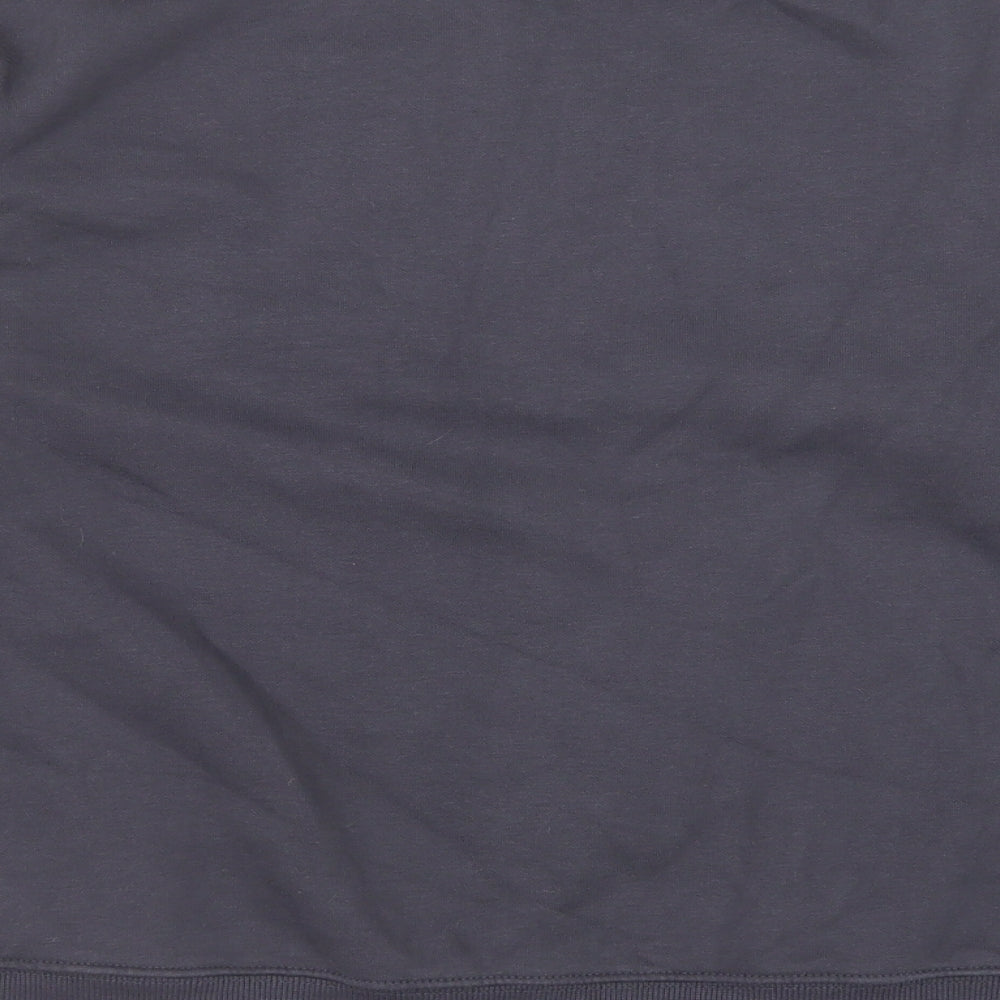 Marks and Spencer Womens Grey Floral Cotton Pullover Sweatshirt Size 14 Pullover - Weekend