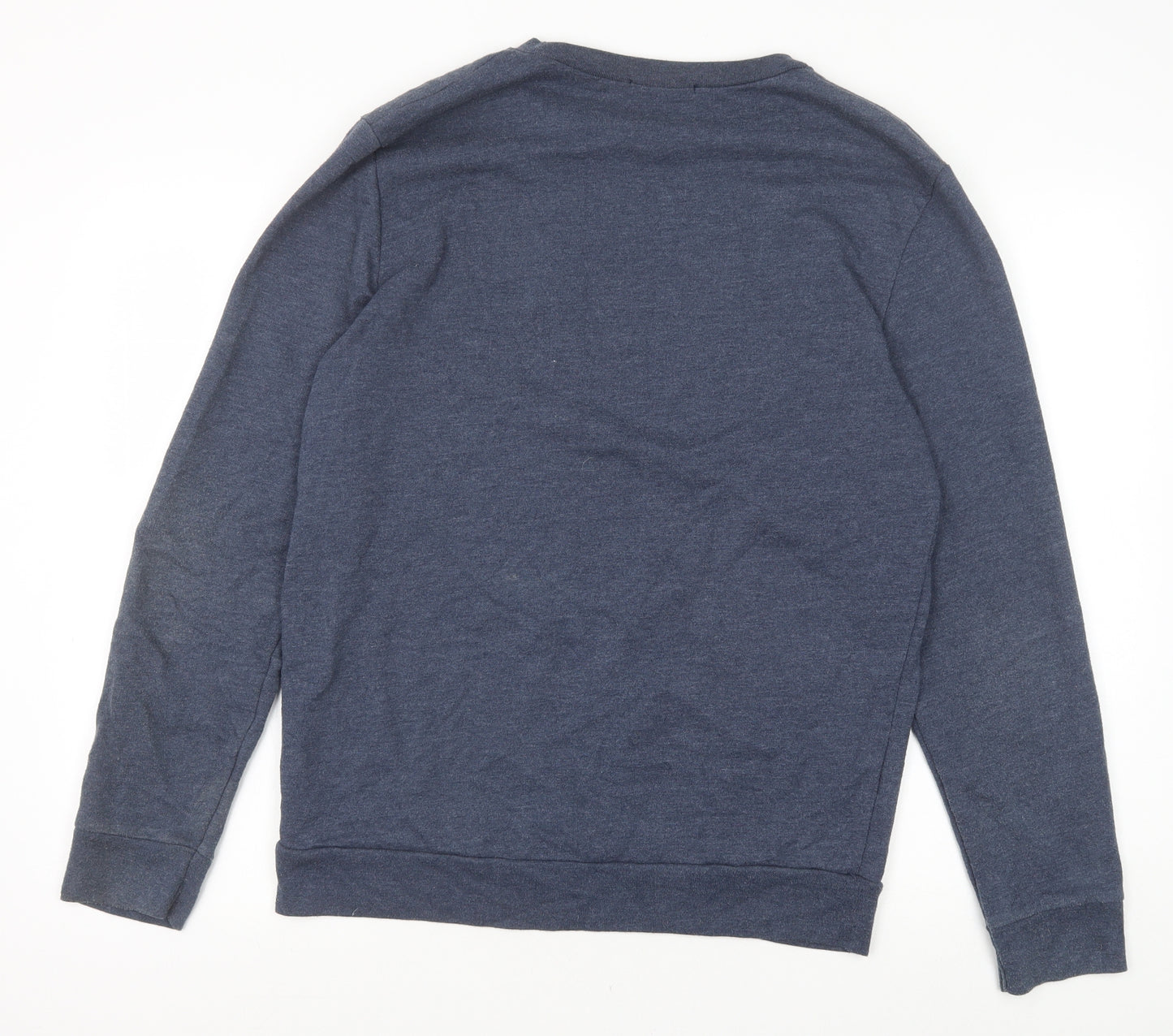 Topman Mens Blue Cotton Pullover Sweatshirt Size L
