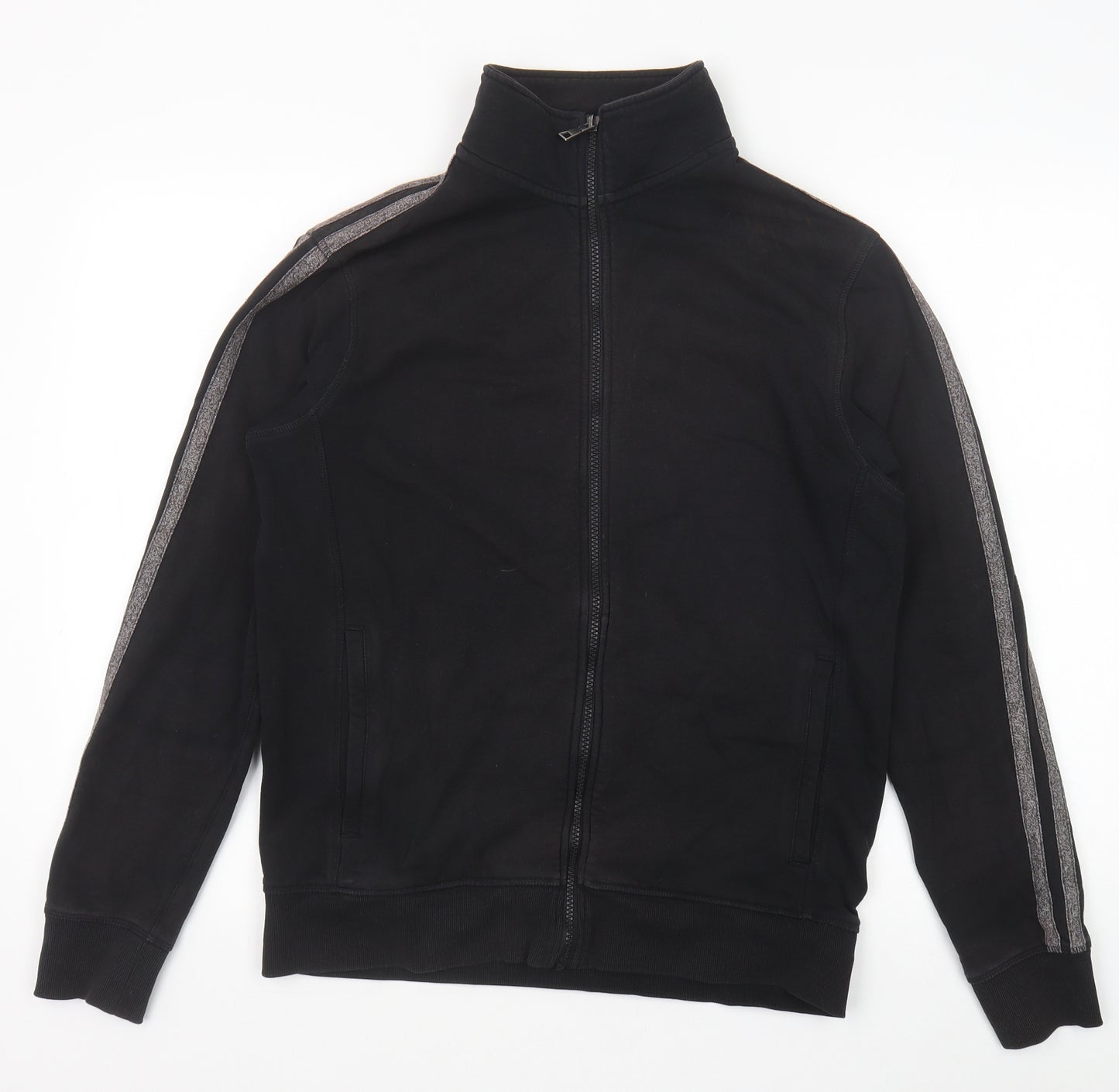 Marks and Spencer Mens Black Cotton Full Zip Sweatshirt Size M