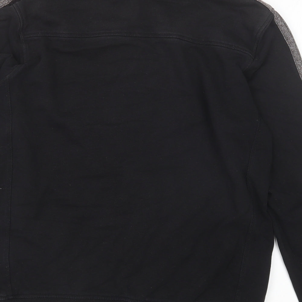 Marks and Spencer Mens Black Cotton Full Zip Sweatshirt Size M