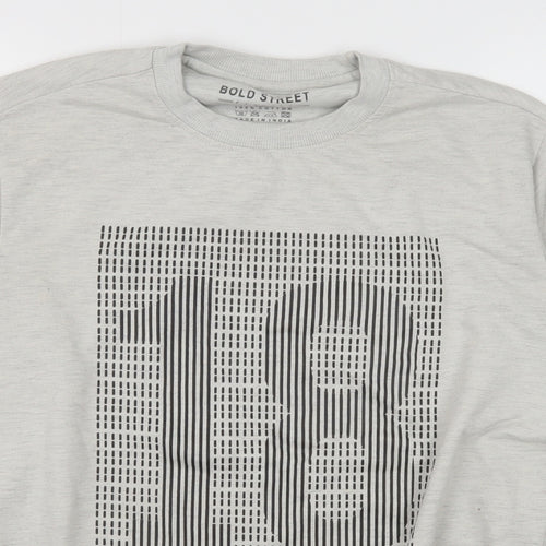 Bold Street Mens Grey Cotton Pullover Sweatshirt Size M