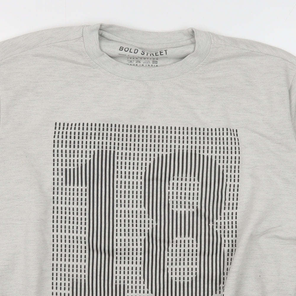Bold Street Mens Grey Cotton Pullover Sweatshirt Size M