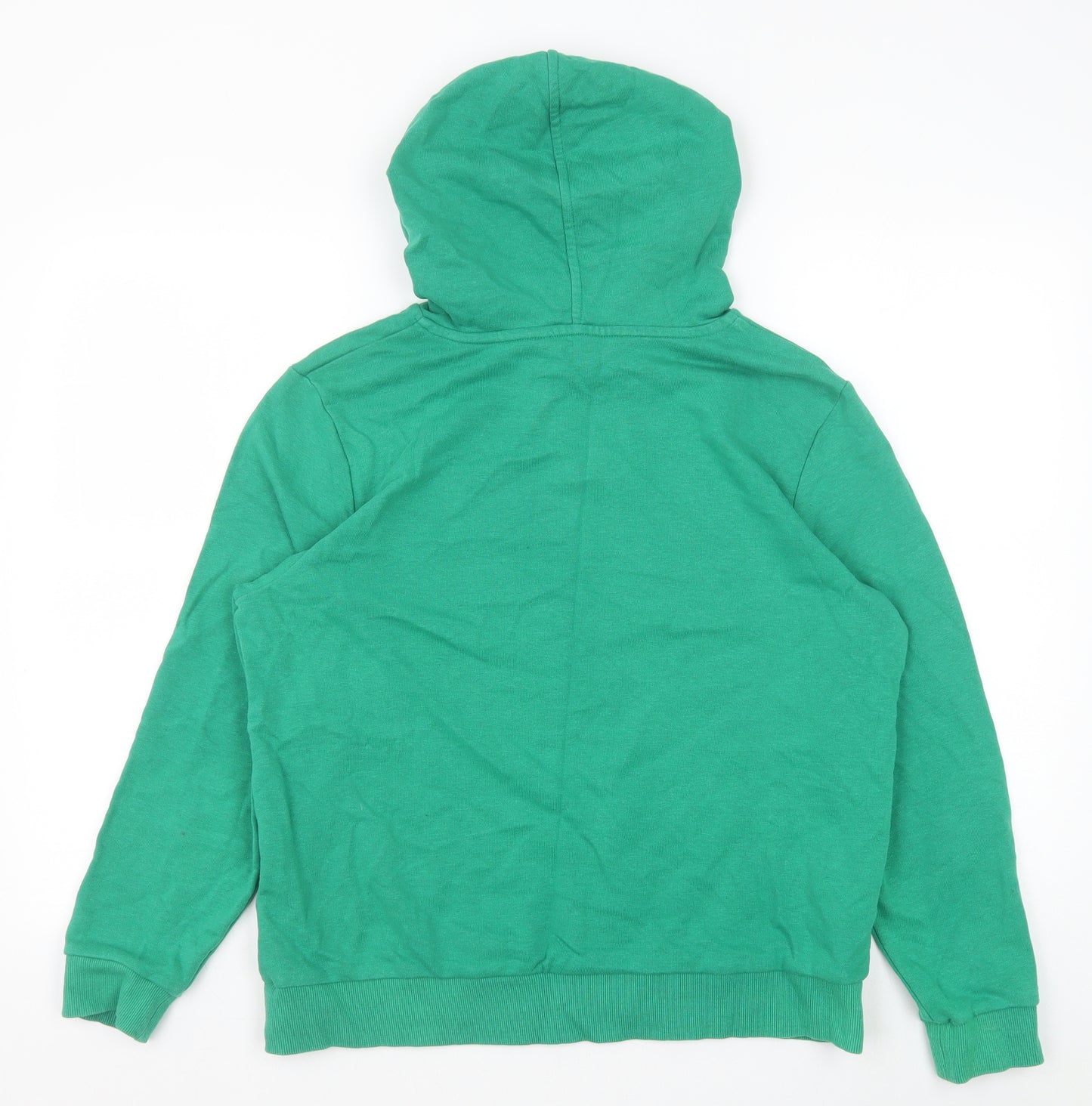 Marks and Spencer Womens Green Cotton Pullover Hoodie Size 14 Pullover