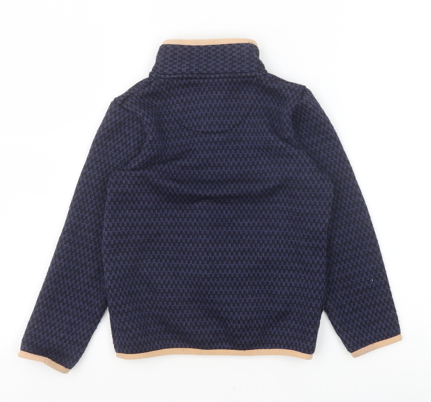 Weird Fish Boys Blue Geometric Jacket Size 5-6 Years Zip
