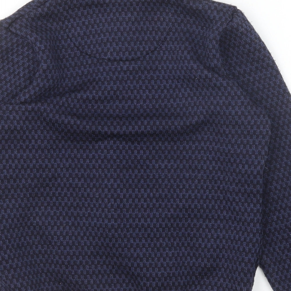 Weird Fish Boys Blue Geometric Jacket Size 5-6 Years Zip