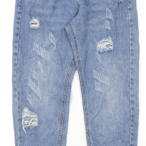 Urban Mist Womens Blue Cotton Tapered Jeans Size 8 Regular Zip