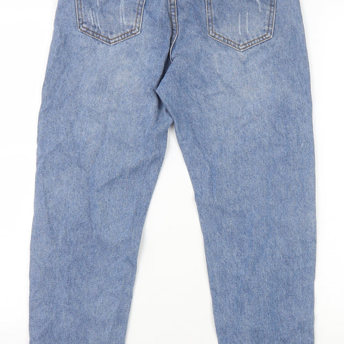 Urban Mist Womens Blue Cotton Tapered Jeans Size 8 Regular Zip