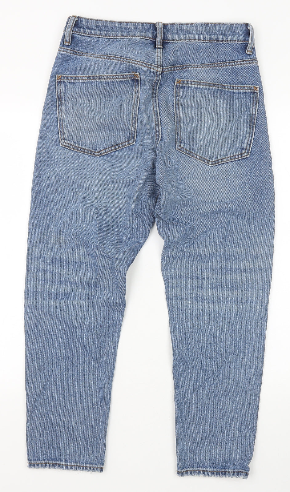 ASOS Mens Blue Cotton Tapered Jeans Size 28 in Regular Zip