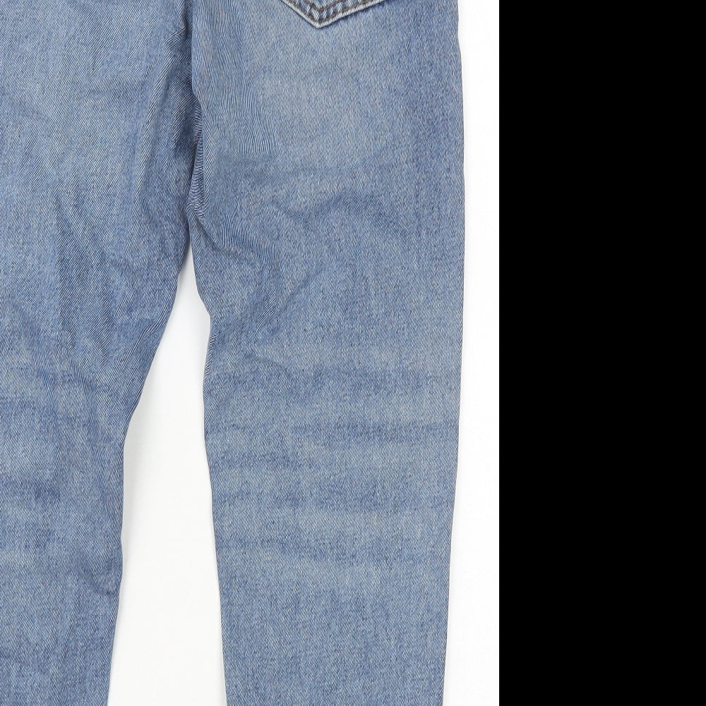 ASOS Mens Blue Cotton Tapered Jeans Size 28 in Regular Zip